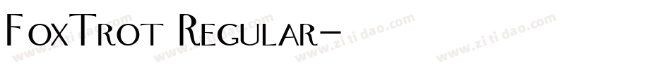 FoxTrot Regular字体转换